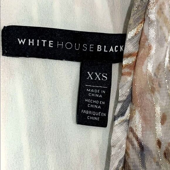 White House Black Market Sleeveless Floral V-Neck Blouse Pink Mauve, XXS - Picture 5 of 7